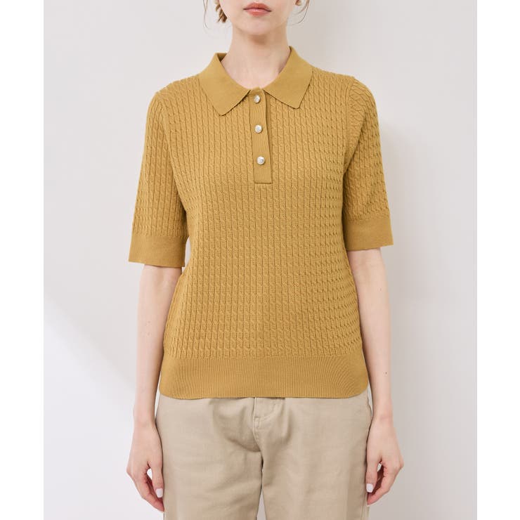 ミニケーブルハーフスリーブニットポロシャツ | ROPE' PICNIC | 詳細画像38 