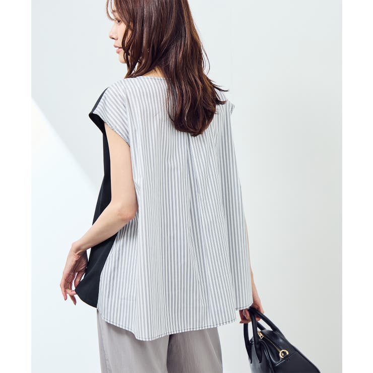 ストライプドッキングフレンチスリーブプルオーバー | ROPE' PICNIC | 詳細画像20 