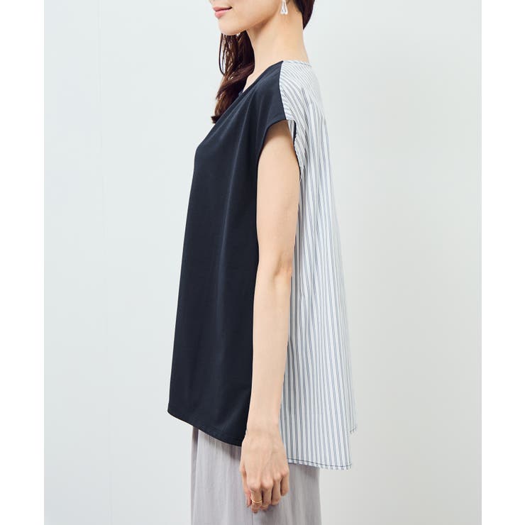 ストライプドッキングフレンチスリーブプルオーバー | ROPE' PICNIC | 詳細画像23 