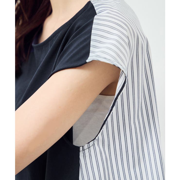 ストライプドッキングフレンチスリーブプルオーバー | ROPE' PICNIC | 詳細画像28 