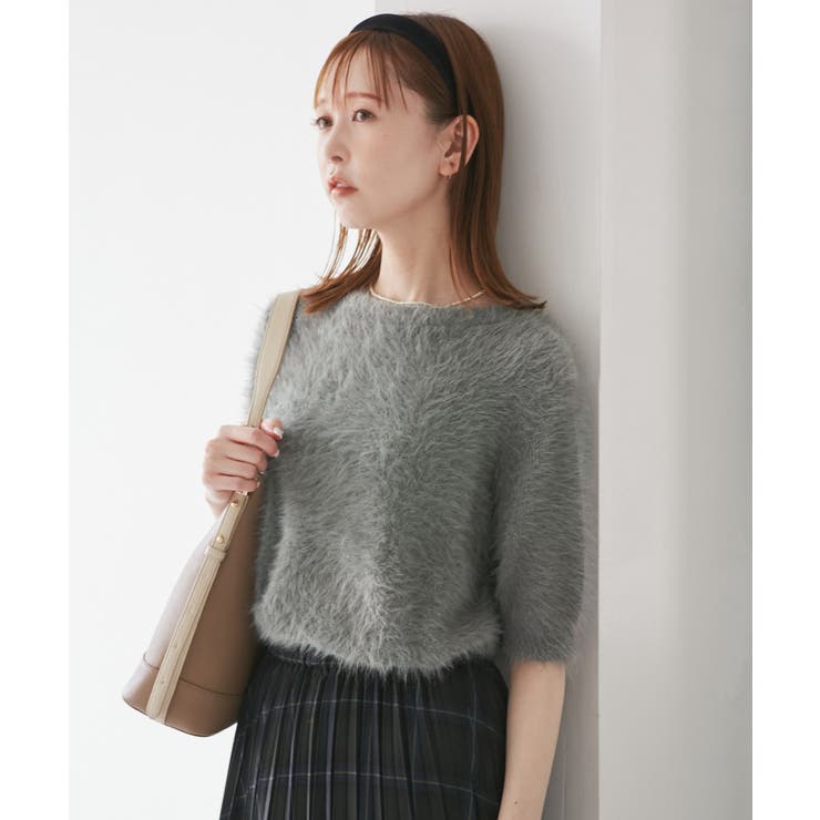 シャギーニットハーフスリーブプルオーバー | ROPE' PICNIC | 詳細画像7 