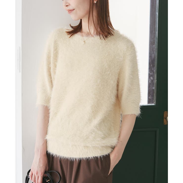 キナリ(16) | シャギーニットハーフスリーブプルオーバー | ROPE' PICNIC