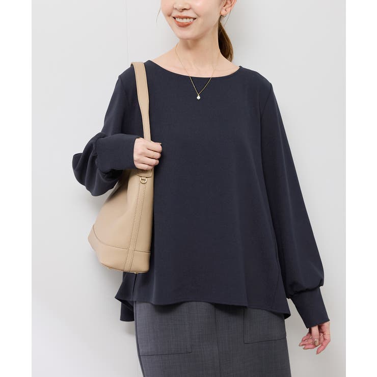 ネイビー(40) | エアリーカットジョーゼットトップス | ROPE' PICNIC