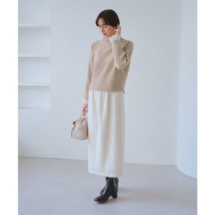 もちもちリブ切り替えニットプルオーバー/イージーケア・リンクコーデ | ROPE' PICNIC | 詳細画像12 