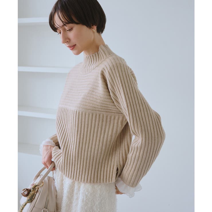 もちもちリブ切り替えニットプルオーバー/イージーケア・リンクコーデ | ROPE' PICNIC | 詳細画像16 