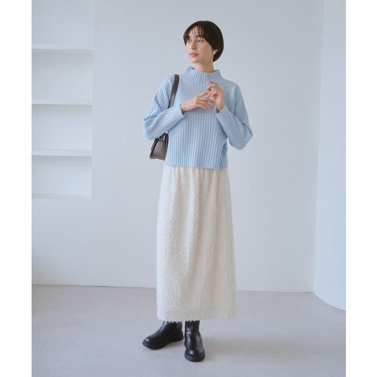 もちもちリブ切り替えニットプルオーバー/イージーケア・リンクコーデ | ROPE' PICNIC | 詳細画像18 