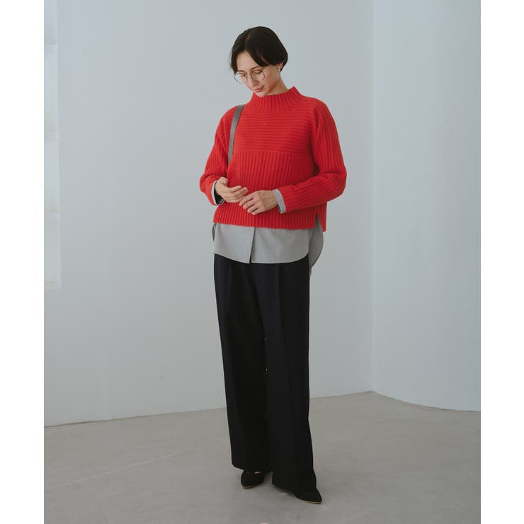 もちもちリブ切り替えニットプルオーバー/イージーケア・リンクコーデ | ROPE' PICNIC | 詳細画像24 