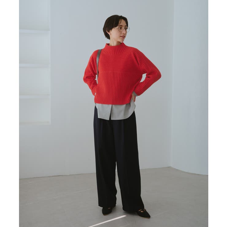 もちもちリブ切り替えニットプルオーバー/イージーケア・リンクコーデ | ROPE' PICNIC | 詳細画像25 