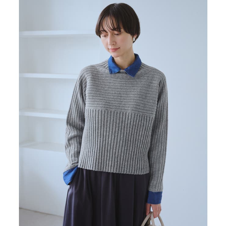 もちもちリブ切り替えニットプルオーバー/イージーケア・リンクコーデ | ROPE' PICNIC | 詳細画像5 