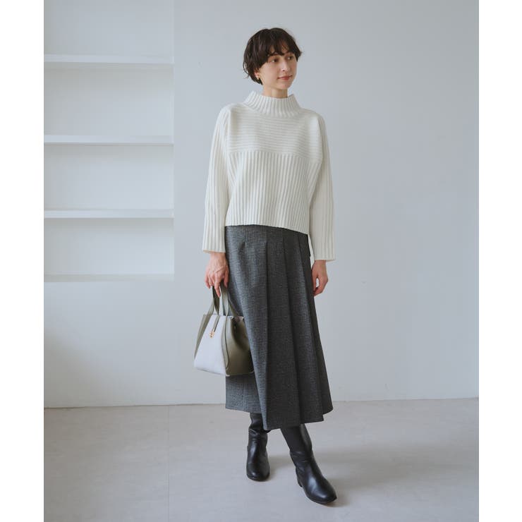 もちもちリブ切り替えニットプルオーバー/イージーケア・リンクコーデ | ROPE' PICNIC | 詳細画像7 