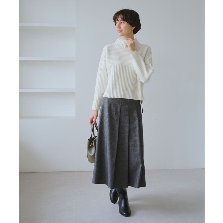 もちもちリブ切り替えニットプルオーバー/イージーケア・リンクコーデ | ROPE' PICNIC | 詳細画像8 