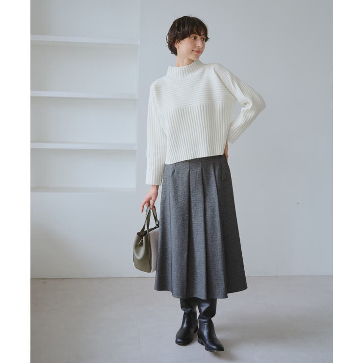 もちもちリブ切り替えニットプルオーバー/イージーケア・リンクコーデ | ROPE' PICNIC | 詳細画像9 