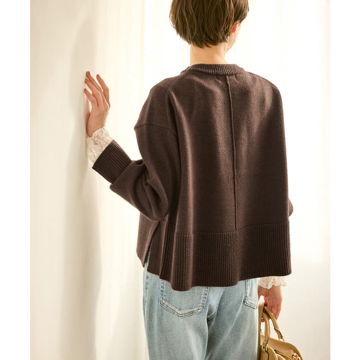 【新色追加】着丈が選べるクルーネックサイドスリットニットプルオーバー イージーケ… | ROPE' PICNIC | 詳細画像11 