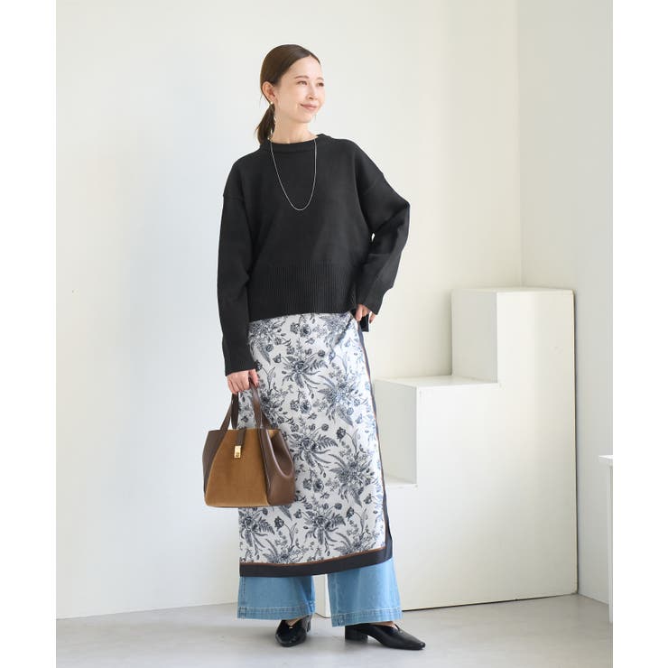 【新色追加】着丈が選べるクルーネックサイドスリットニットプルオーバー イージーケ… | ROPE' PICNIC | 詳細画像12 