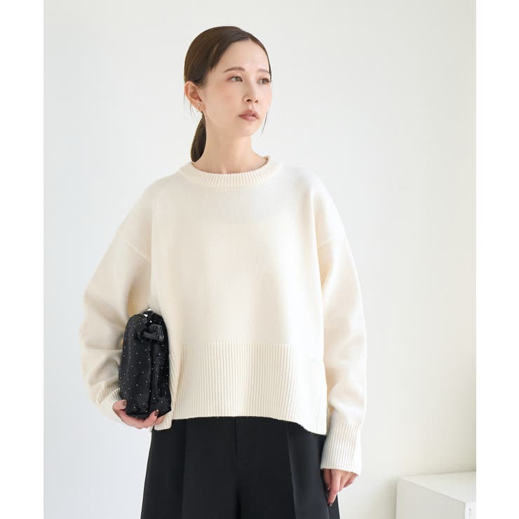 【新色追加】着丈が選べるクルーネックサイドスリットニットプルオーバー イージーケ… | ROPE' PICNIC | 詳細画像20 