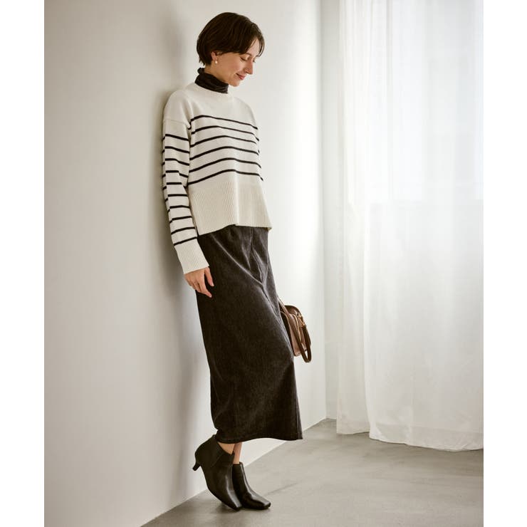 【新色追加】着丈が選べるクルーネックサイドスリットニットプルオーバー イージーケ… | ROPE' PICNIC | 詳細画像3 