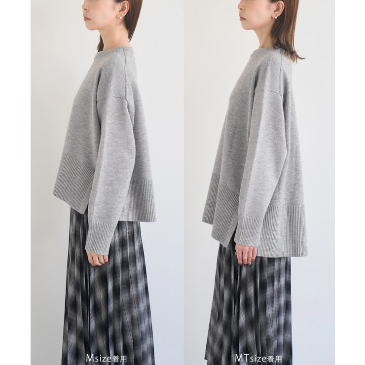 【新色追加】着丈が選べるクルーネックサイドスリットニットプルオーバー イージーケ… | ROPE' PICNIC | 詳細画像35 