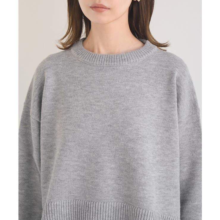 【新色追加】着丈が選べるクルーネックサイドスリットニットプルオーバー イージーケ… | ROPE' PICNIC | 詳細画像37 