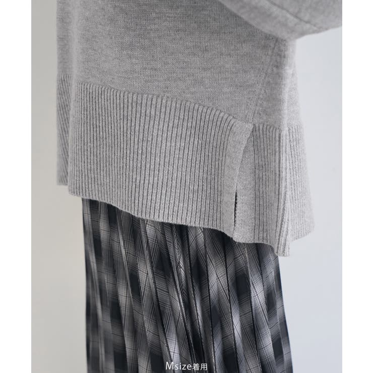 【新色追加】着丈が選べるクルーネックサイドスリットニットプルオーバー イージーケ… | ROPE' PICNIC | 詳細画像40 