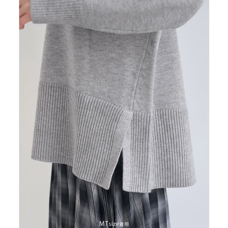 【新色追加】着丈が選べるクルーネックサイドスリットニットプルオーバー イージーケ… | ROPE' PICNIC | 詳細画像41 