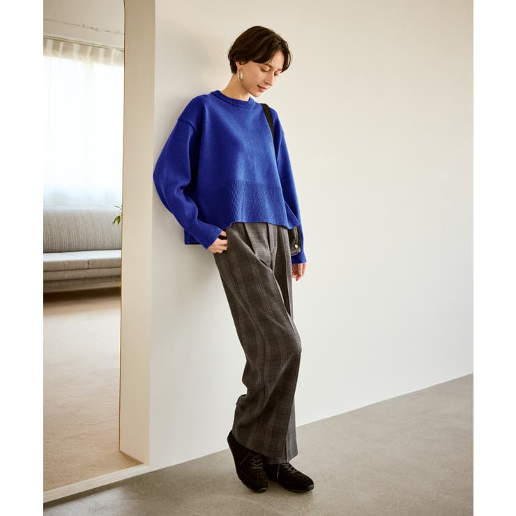 【新色追加】着丈が選べるクルーネックサイドスリットニットプルオーバー イージーケ… | ROPE' PICNIC | 詳細画像5 