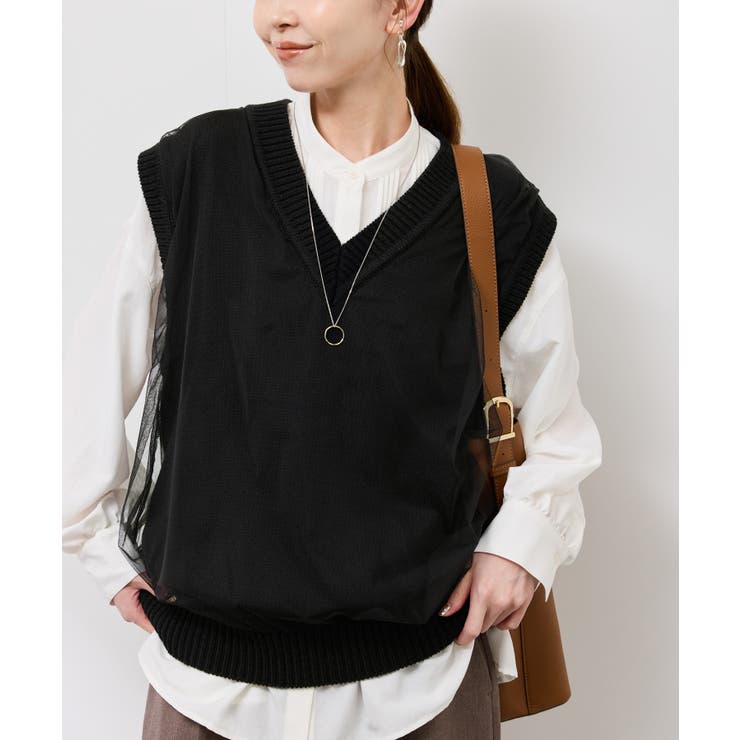 ブラック(01) | チュールドッキングベスト | ROPE' PICNIC