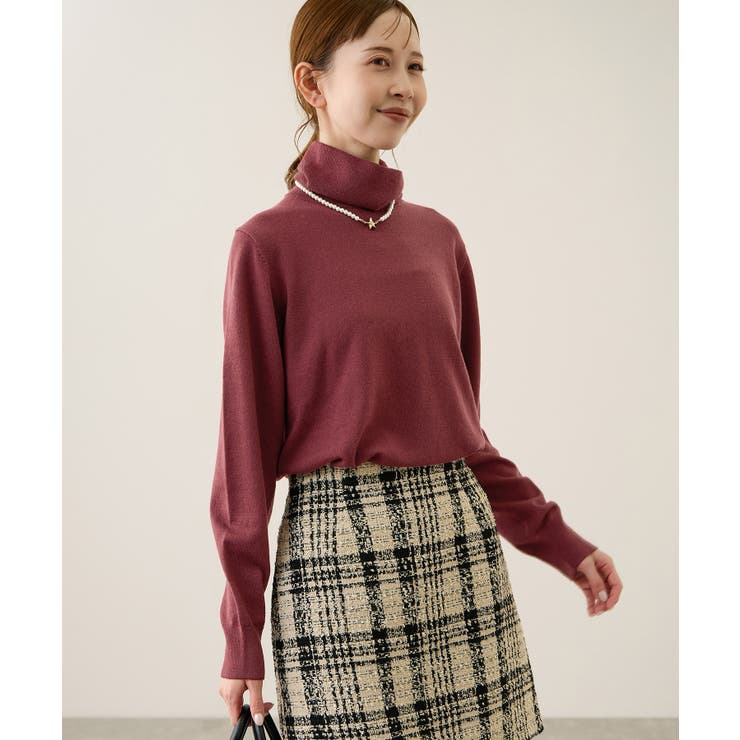 アンチピリング天竺タートルネックニットプルオーバー/イージーケア | ROPE' PICNIC | 詳細画像14 