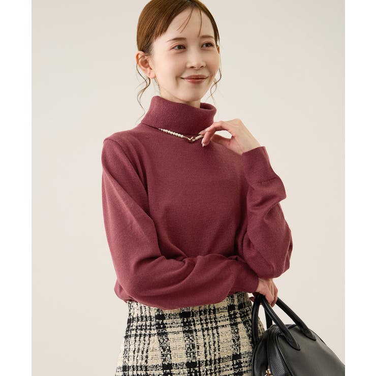 アンチピリング天竺タートルネックニットプルオーバー/イージーケア | ROPE' PICNIC | 詳細画像15 