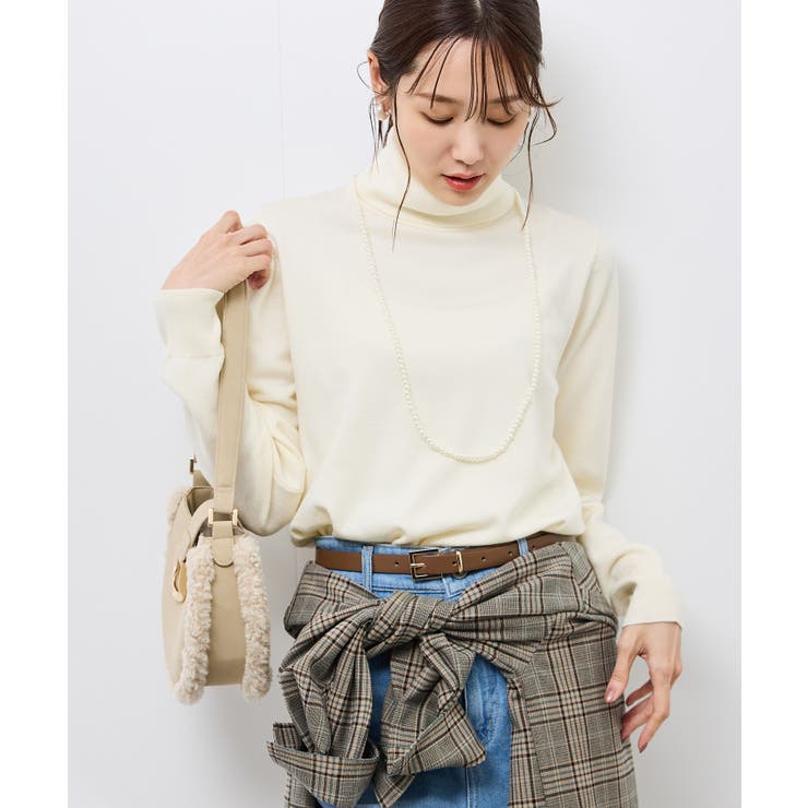 アンチピリング天竺タートルネックニットプルオーバー/イージーケア | ROPE' PICNIC | 詳細画像22 