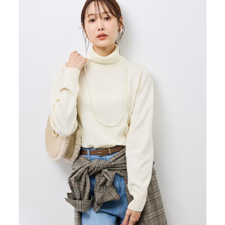 アンチピリング天竺タートルネックニットプルオーバー/イージーケア | ROPE' PICNIC | 詳細画像23 