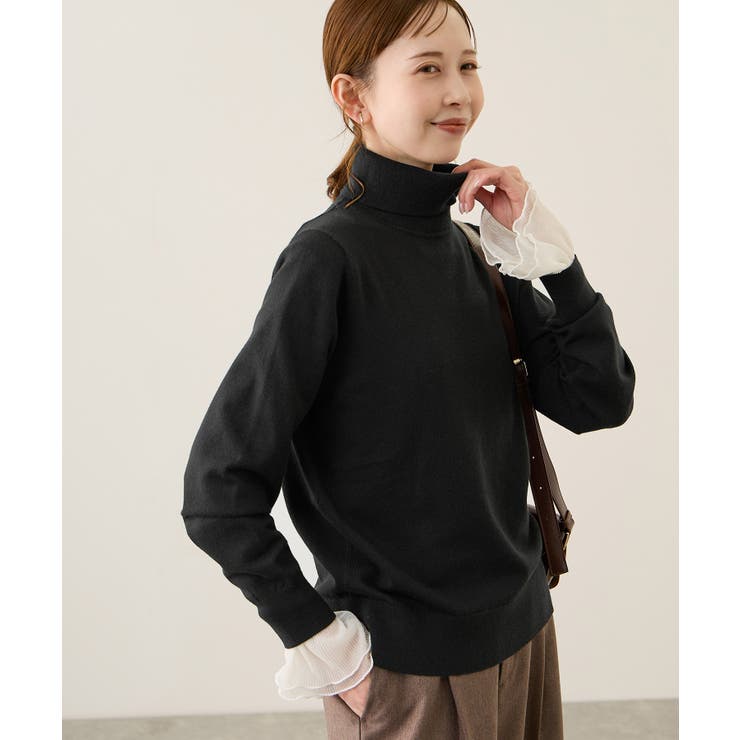 アンチピリング天竺タートルネックニットプルオーバー/イージーケア | ROPE' PICNIC | 詳細画像5 