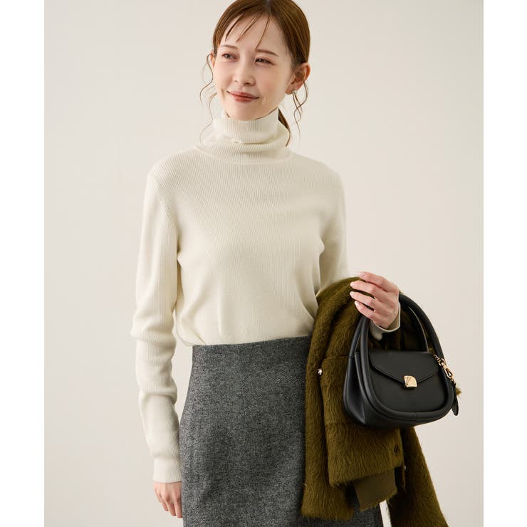 アンチピリングリブタートルニットプルオーバー/イージーケア | ROPE' PICNIC | 詳細画像15 