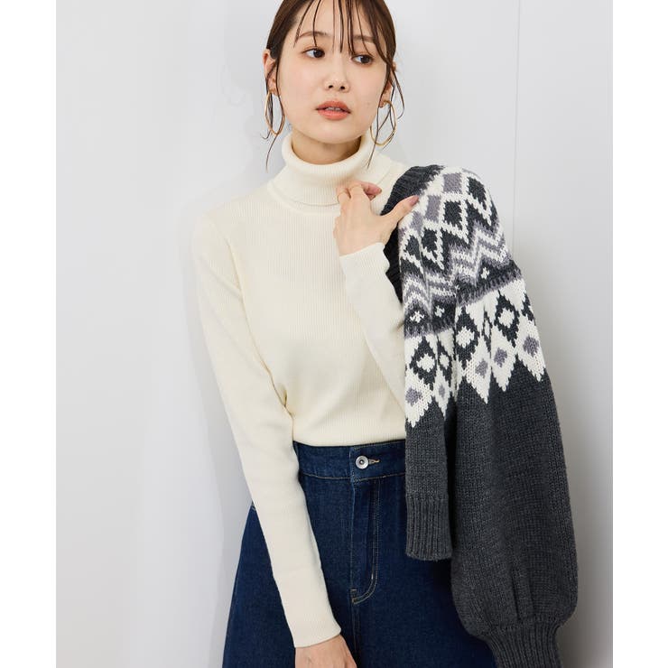 アンチピリングリブタートルニットプルオーバー/イージーケア | ROPE' PICNIC | 詳細画像27 