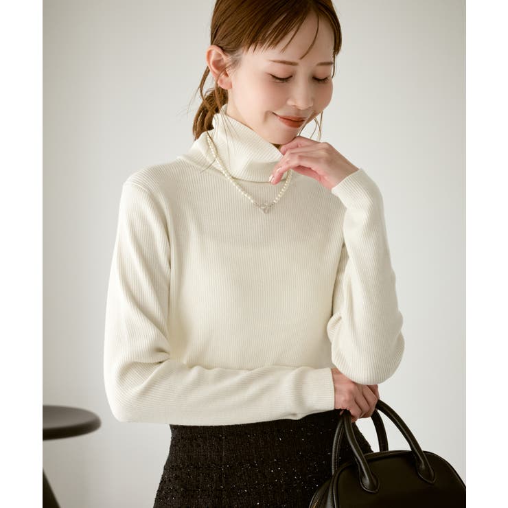 アンチピリングリブタートルニットプルオーバー/イージーケア | ROPE' PICNIC | 詳細画像5 