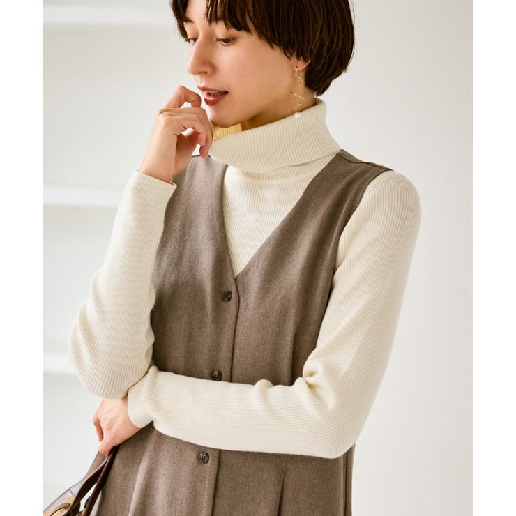 アンチピリングリブタートルニットプルオーバー/イージーケア | ROPE' PICNIC | 詳細画像7 