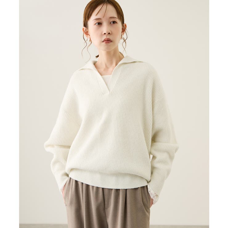 スキッパーポロニットプルオーバー/イージーケア | ROPE' PICNIC | 詳細画像10 