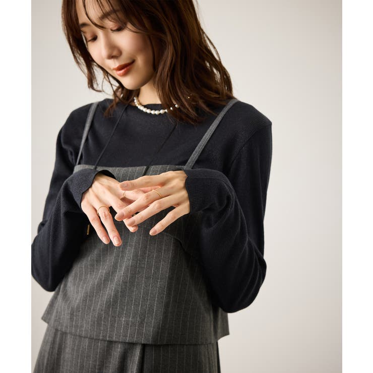 ブラック(01) | ラメシアーリブカットソー | ROPE' PICNIC