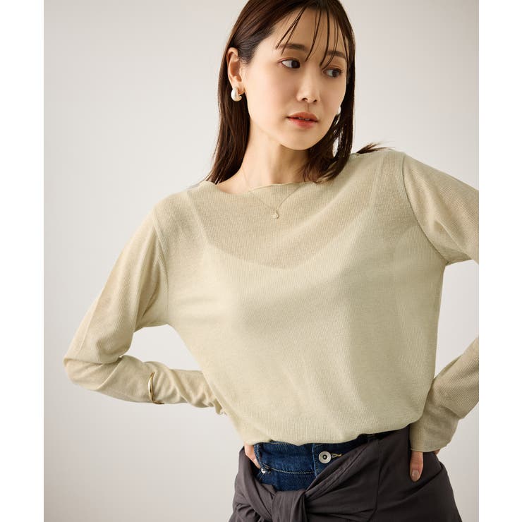 ベージュ(27) | ラメシアーリブカットソー | ROPE' PICNIC