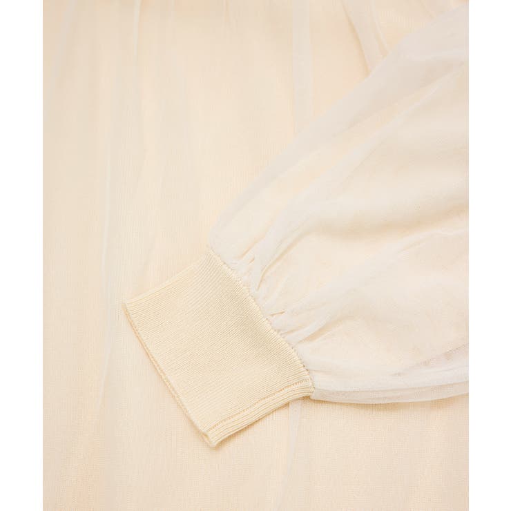 チュールドッキングボリュームスリーブニットプルオーバー | ROPE' PICNIC | 詳細画像28 