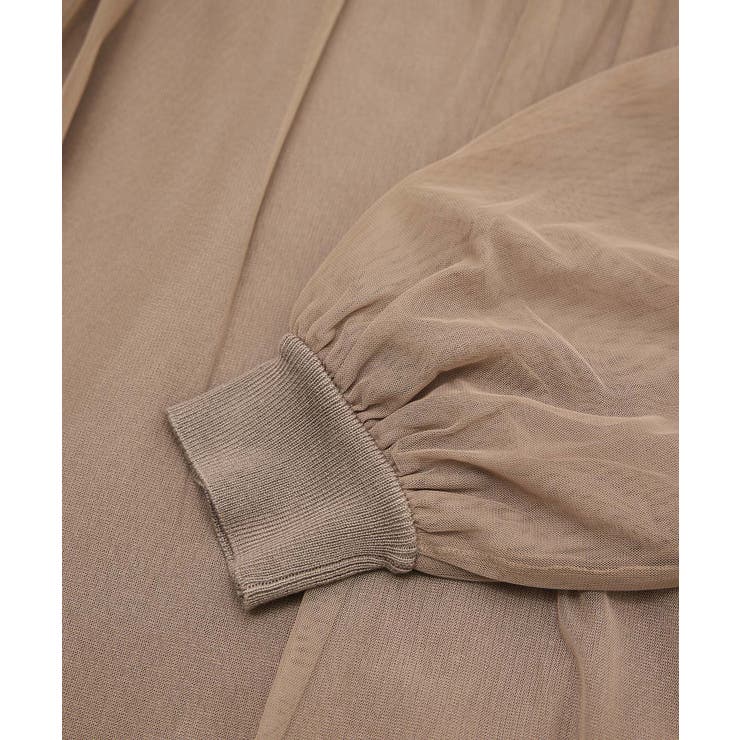 チュールドッキングボリュームスリーブニットプルオーバー | ROPE' PICNIC | 詳細画像29 