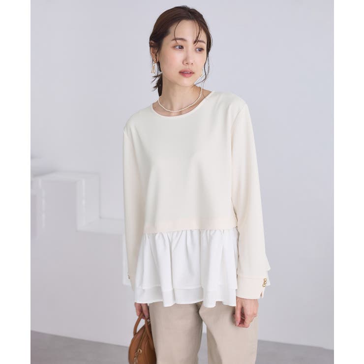 布帛ドッキングペプラムギャザープルオーバー | ROPE' PICNIC | 詳細画像12 