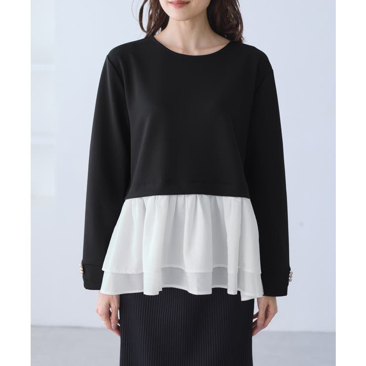 布帛ドッキングペプラムギャザープルオーバー | ROPE' PICNIC | 詳細画像20 