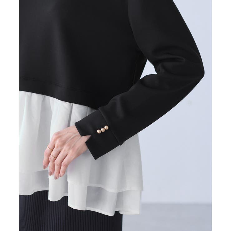 布帛ドッキングペプラムギャザープルオーバー | ROPE' PICNIC | 詳細画像24 