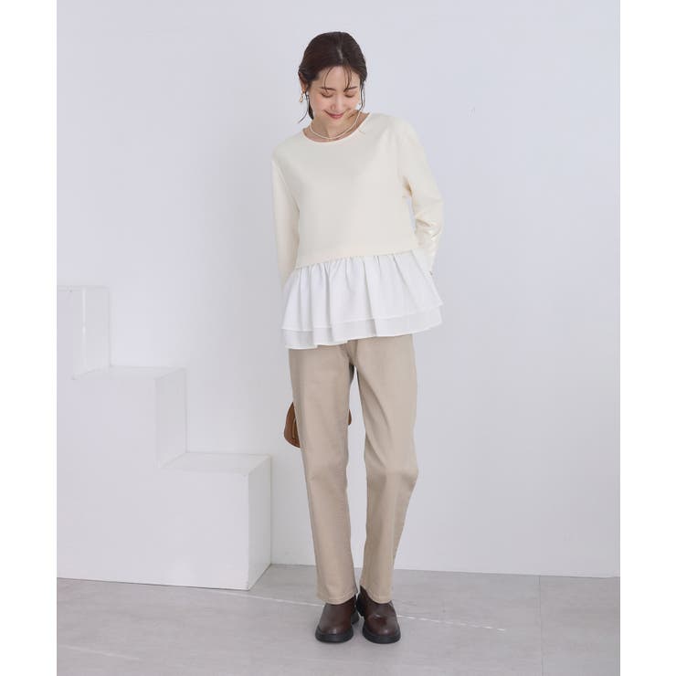 布帛ドッキングペプラムギャザープルオーバー | ROPE' PICNIC | 詳細画像9 