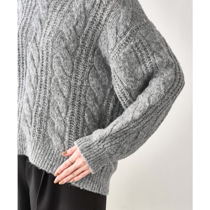 ゆるケーブル編みVネックニット | ROPE' PICNIC | 詳細画像26 