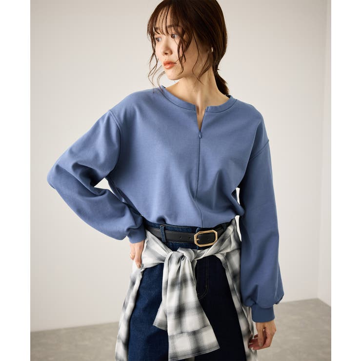 ブルー(44) | スキッパー裏毛プルオーバー | ROPE' PICNIC