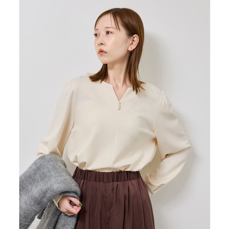 オフホワイト(15) | パール付きポンチプルオーバー/セットアップ対応 | ROPE' PICNIC