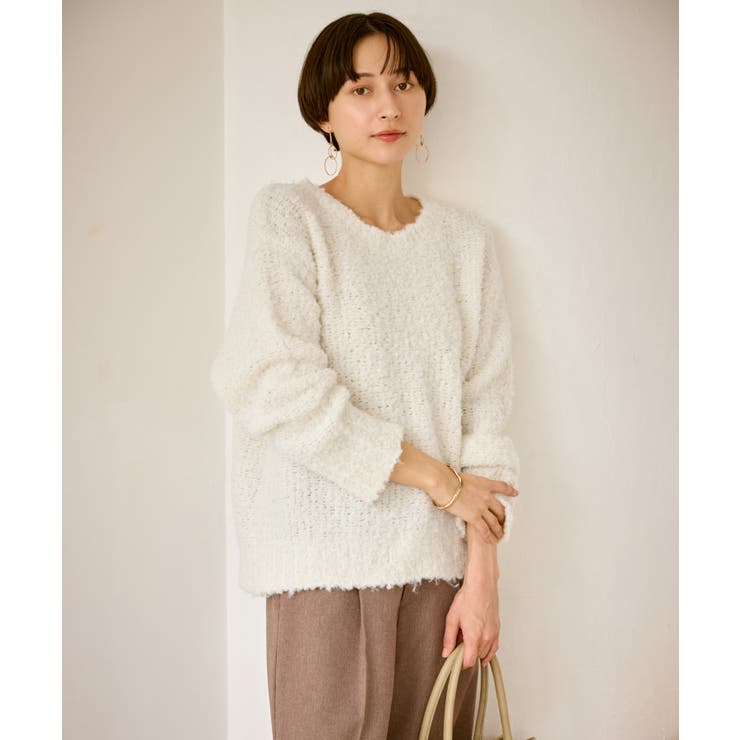 ブークレカラーニット | ROPE' PICNIC | 詳細画像11 