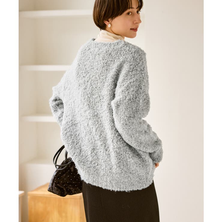 ライトグレー(08) | ブークレカラーニット | ROPE' PICNIC