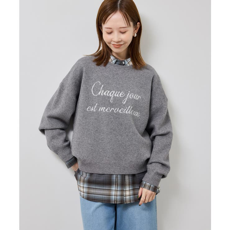 スウェットライクロゴニットプルオーバー | ROPE' PICNIC | 詳細画像11 